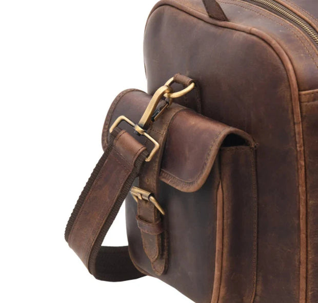Leather Duffle Bag |  Overnight Bag For Men | Personalized Leather Weekender Bag | Traveler Bag | Simple Bag
