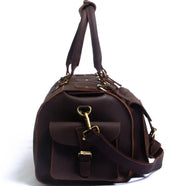 Monogrammed Leather | Travel Bag | Leather Holdall | Overnight Bag | Carry on Bag | Personalized Gifts For | Leather Duffle Bag