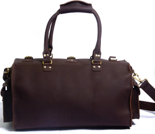 Monogrammed Leather | Travel Bag | Leather Holdall | Overnight Bag | Carry on Bag | Personalized Gifts For | Leather Duffle Bag