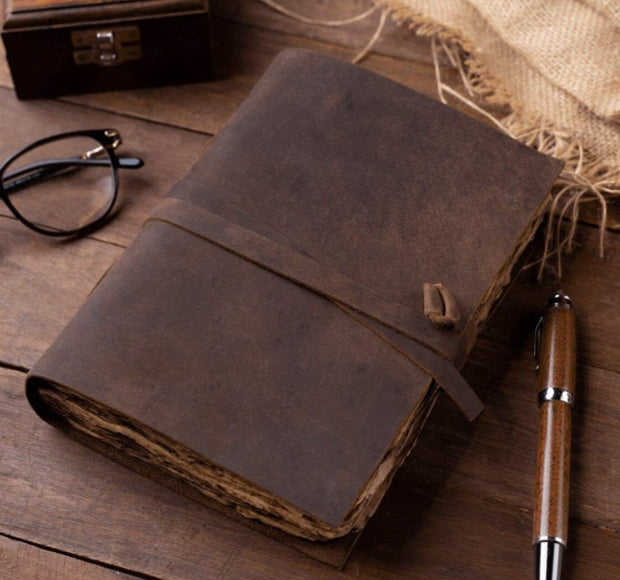 Leather Journal, Leather Notebook, Birthday Gifts, Anniversary Gift for Husband, Anniversary Gift for Wife, Gifts for Mom, Travel Journal