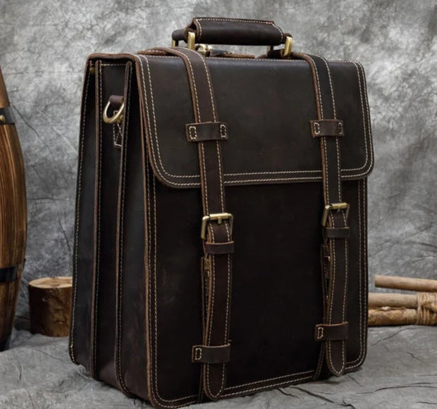 Vintage Leather Backpack, Brown Leather Backpack