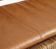 Custom genuine leather replacement cushions. Ideal for benches, mid-century chairs, Leather Bench Cushion