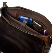 Handmade Buffalo Leather Messenger Cross-body Laptop Bag, Travel Handbag, Office Handbag Briefcase, Rustic Bag