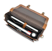 Retro full grain genuine Hunter Leather Laptop Messenger Bag Office Briefcase College bag portfolio work bag Leather satchel