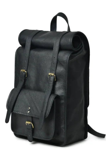 Top Quality Black Leather Bag Leather Backpack | Leather Travel Bag | Leather Work Bag