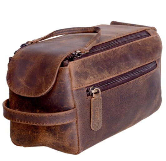 Leather Toiletry Bag Men's Toiletry Bag