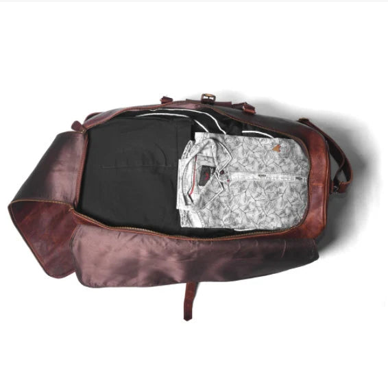 Full Grain Leather Duffle Bag | Genuine Leather Weekender Bags | Leather Holdall | Overnight Bags