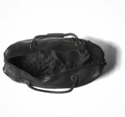 Black Color Full Grain Leather Duffle Bag | Leather Weekender Bag/Leather Holdall | Overnight Bag Men | Carryon Bag