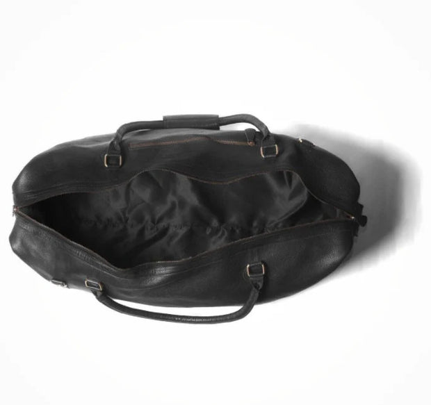 Black Color Full Grain Leather Duffle Bag | Leather Weekender Bag/Leather Holdall | Overnight Bag Men | Carryon Bag