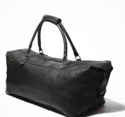 Black Color Full Grain Leather Duffle Bag | Leather Weekender Bag/Leather Holdall | Overnight Bag Men | Carryon Bag
