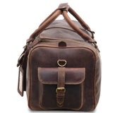 Full Grain Leather Duffle Bag Leather Weekender Bag|Leather Holdall For Men|Overnight Bag
