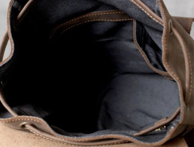 School Leather backpack Leather Laptop Backpack