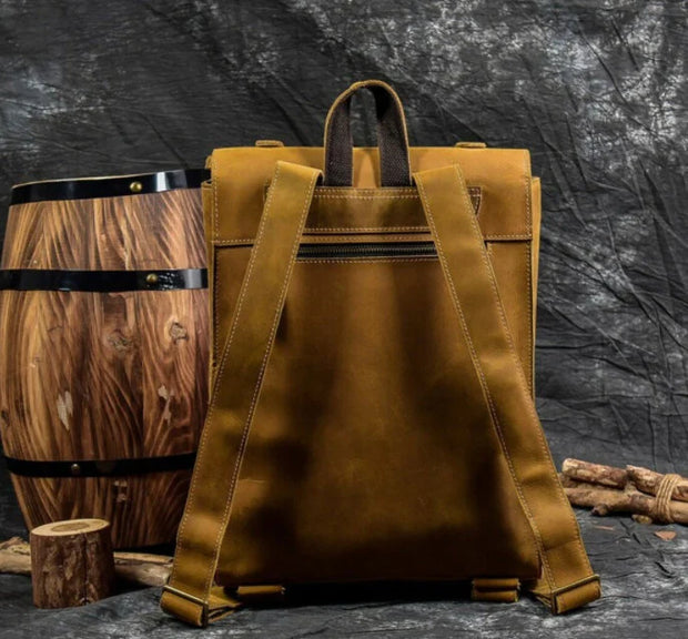 Leather Backpack | Brown Leather Backpack | Rucksack Leather Backpack