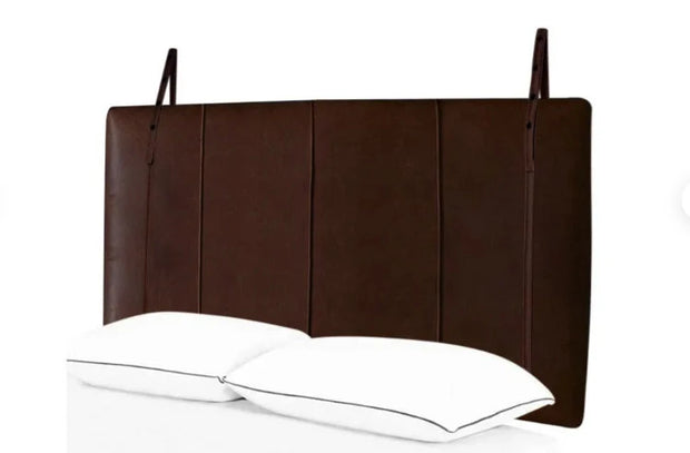 Custom Genuine Leather Headboard Cover, Headboard Cushion, Queen Size Headboard, Wall Hang Cushion Cover, Hanging Leather Headboard